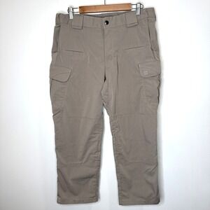 511 Tactical Rip Stop Pants Men 34x27 Tan Cargo Utility Prepper Workwear Canvas
